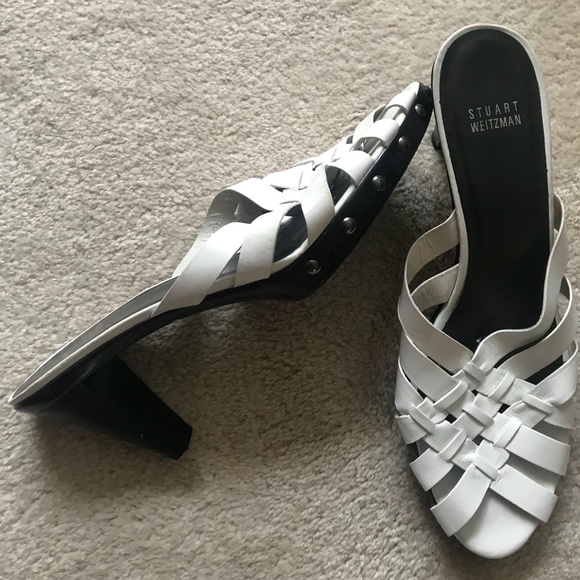 White Stuart Weitzman slides - Picture 1 of 2